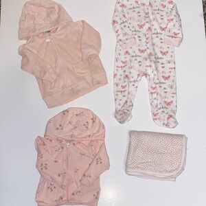 Ralph Lauren  , Carters, ChickPea, Pink and White Kids Matching Set